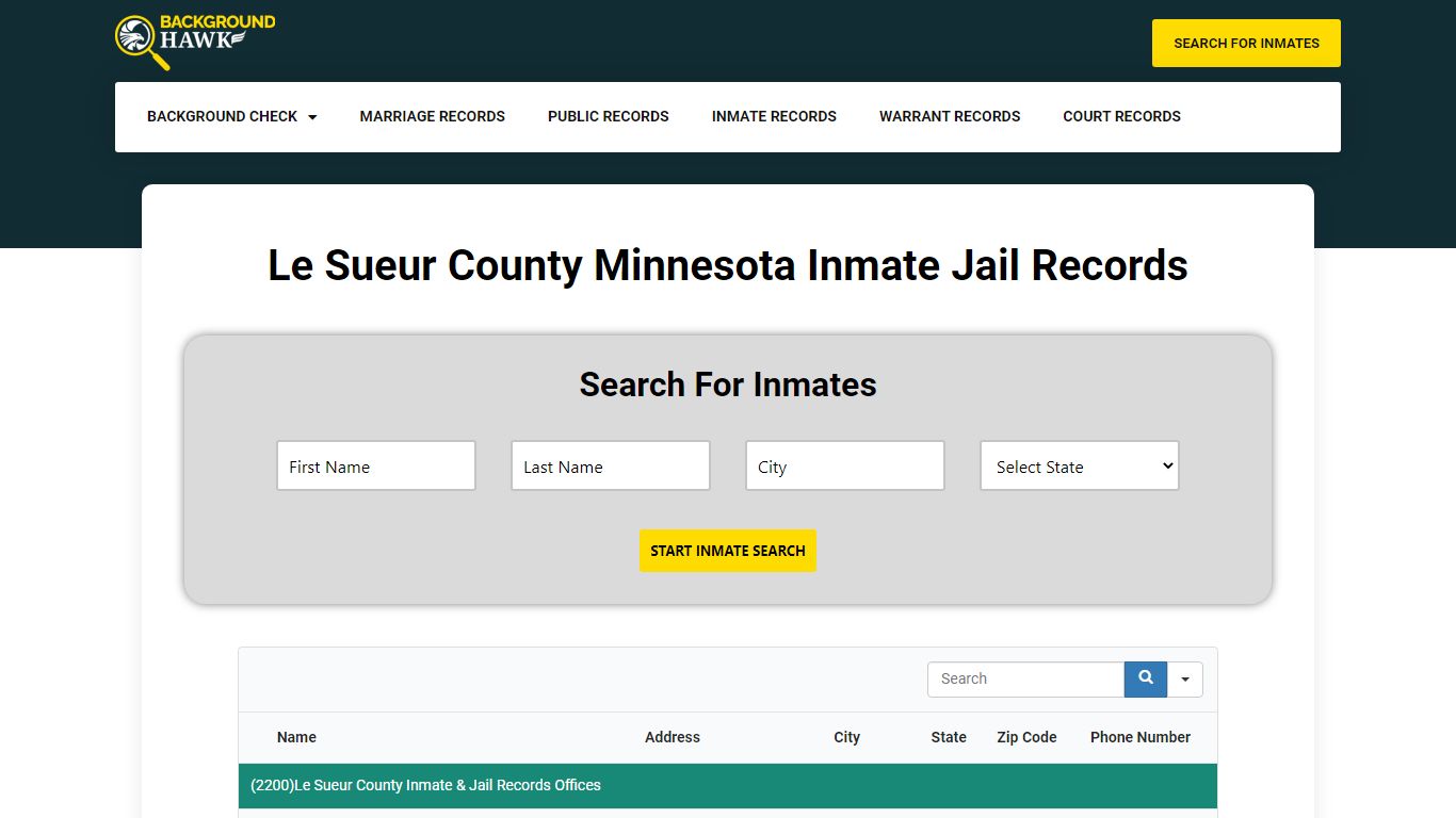 Inmate Jail Records in Le Sueur County , Minnesota